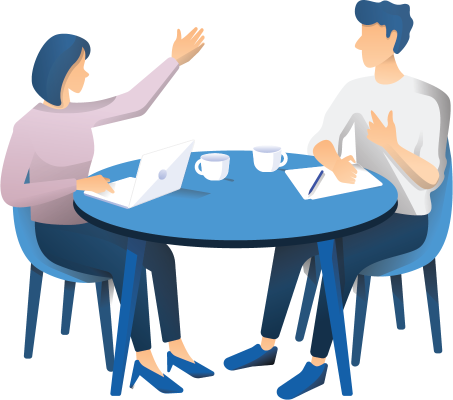 People on table | future tech